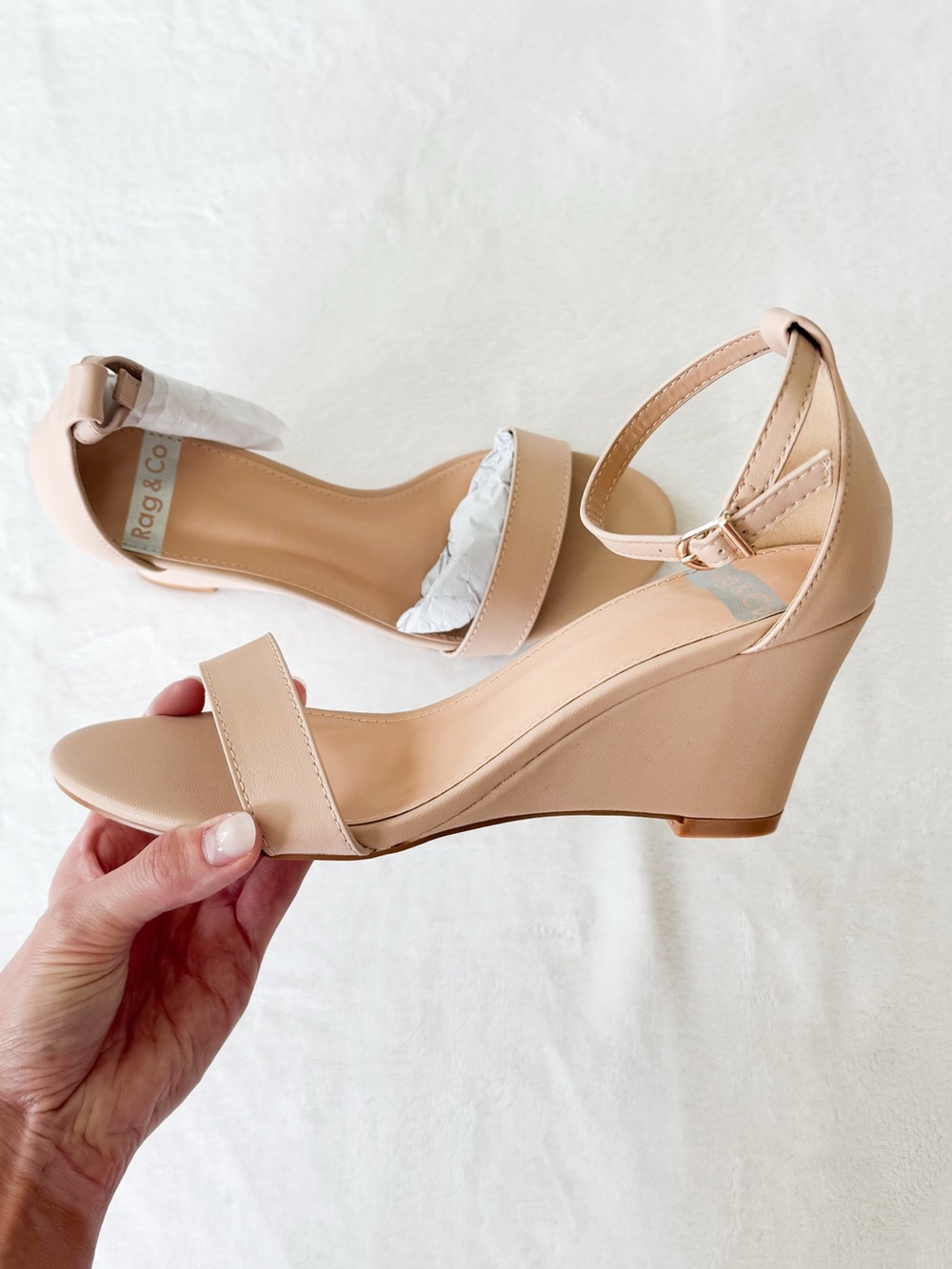 RAG & CO POBORA WEDGE SANDALS size 8